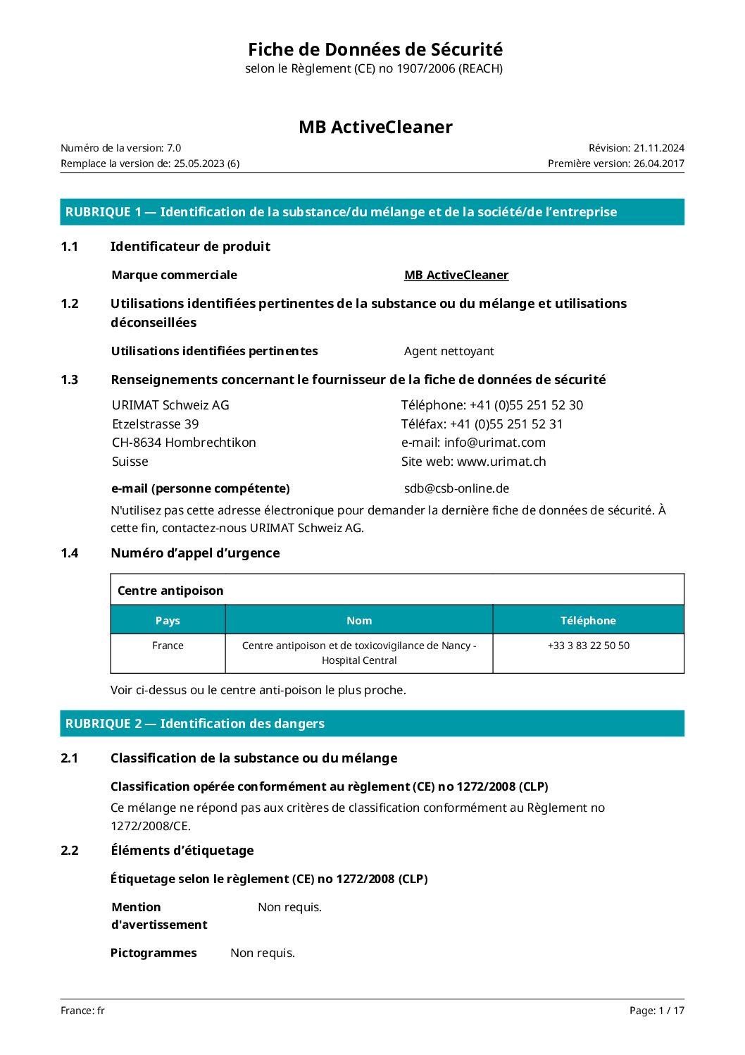 Bidon 10L MB ACTIVE CLEANER