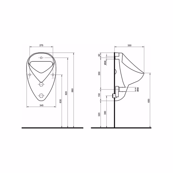 Urinoir FELIX 24V ext.